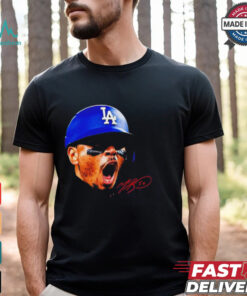 Mookie Betts Los Angeles Dodgers big head signature shirt