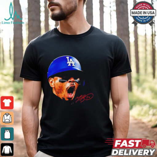 Mookie Betts Los Angeles Dodgers big head signature shirt