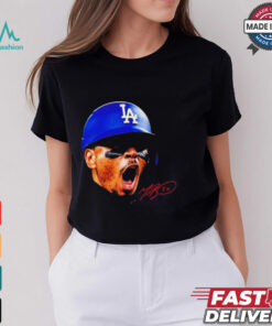 Mookie Betts Los Angeles Dodgers big head signature shirt