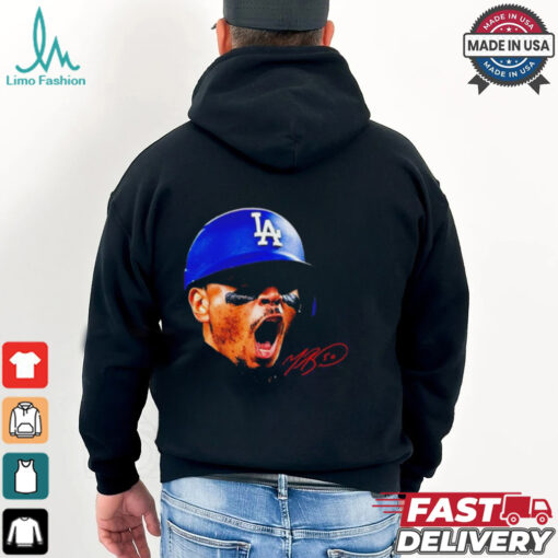 Mookie Betts Los Angeles Dodgers big head signature shirt