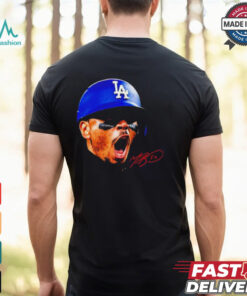 Mookie Betts Los Angeles Dodgers big head signature shirt