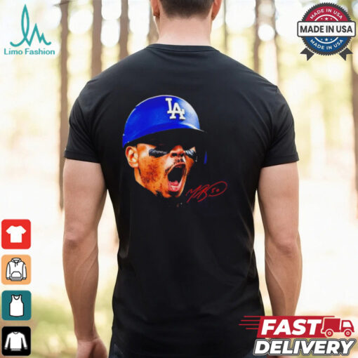 Mookie Betts Los Angeles Dodgers big head signature shirt