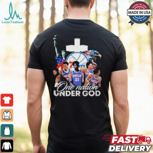 NBA Philadelphia 76ers One Nation Under God Vintage 2024 Shirt