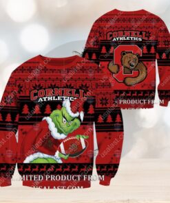 NCAA Cornell Big Red Sneaky Grinch Christmas 2024 Ugly Sweaters