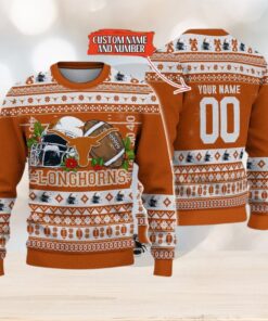 NCAA Texas Longhorns Logo Team Football Custom Knitted Ugly sweater