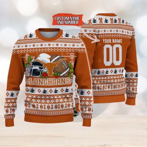 NCAA Texas Longhorns Logo Team Football Custom Knitted Ugly sweater