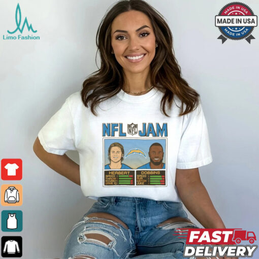 NFL Jam Los Angeles Chargers Herbert And Dobbins 2024 t shirt