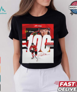 NHL Chicago Blackhawks Lukas Reichel 100 Games Played Signature Poster t shirt