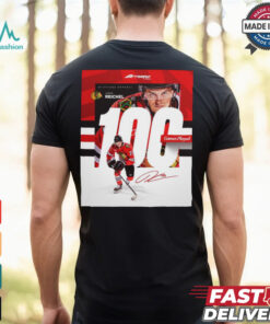 NHL Chicago Blackhawks Lukas Reichel 100 Games Played Signature Poster t shirt