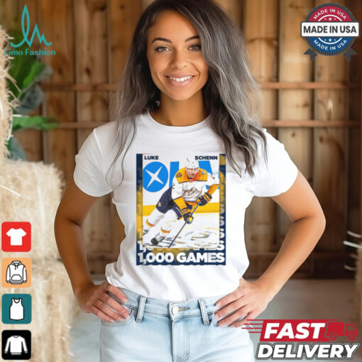 Nashville Predators Congratulations to Luke Schenn for reaching 1,000 career NHL games Poster t shirt