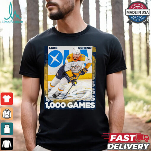 Nashville Predators Luke Schenn reaching 1,000 career NHL games Poster t shirt