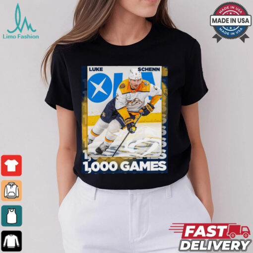 Nashville Predators Luke Schenn reaching 1,000 career NHL games Poster t shirt