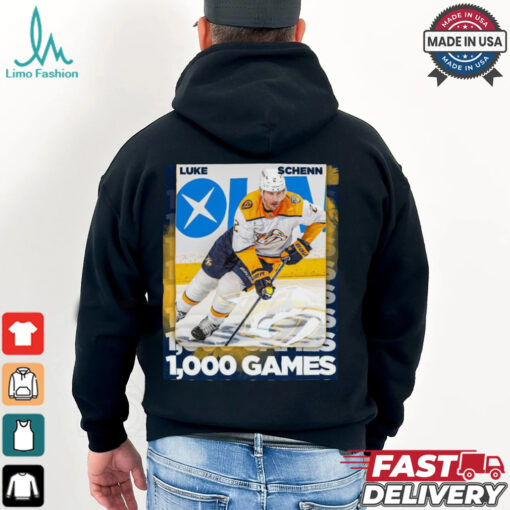 Nashville Predators Luke Schenn reaching 1,000 career NHL games Poster t shirt
