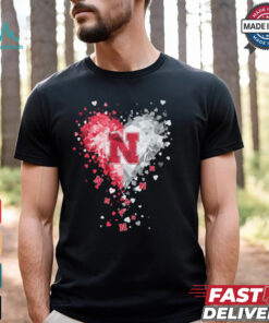 Nebraska Cornhuskers Crystal Heart Shirt