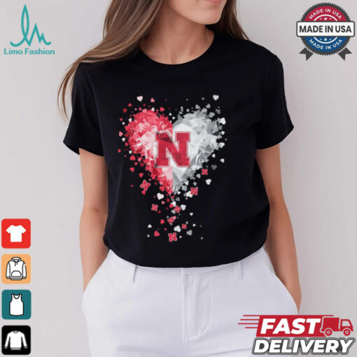 Nebraska Cornhuskers Crystal Heart Shirt