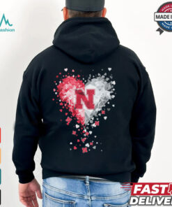 Nebraska Cornhuskers Crystal Heart Shirt