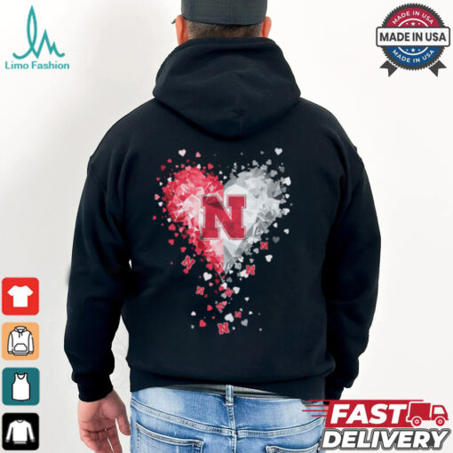 Nebraska Cornhuskers Crystal Heart Shirt