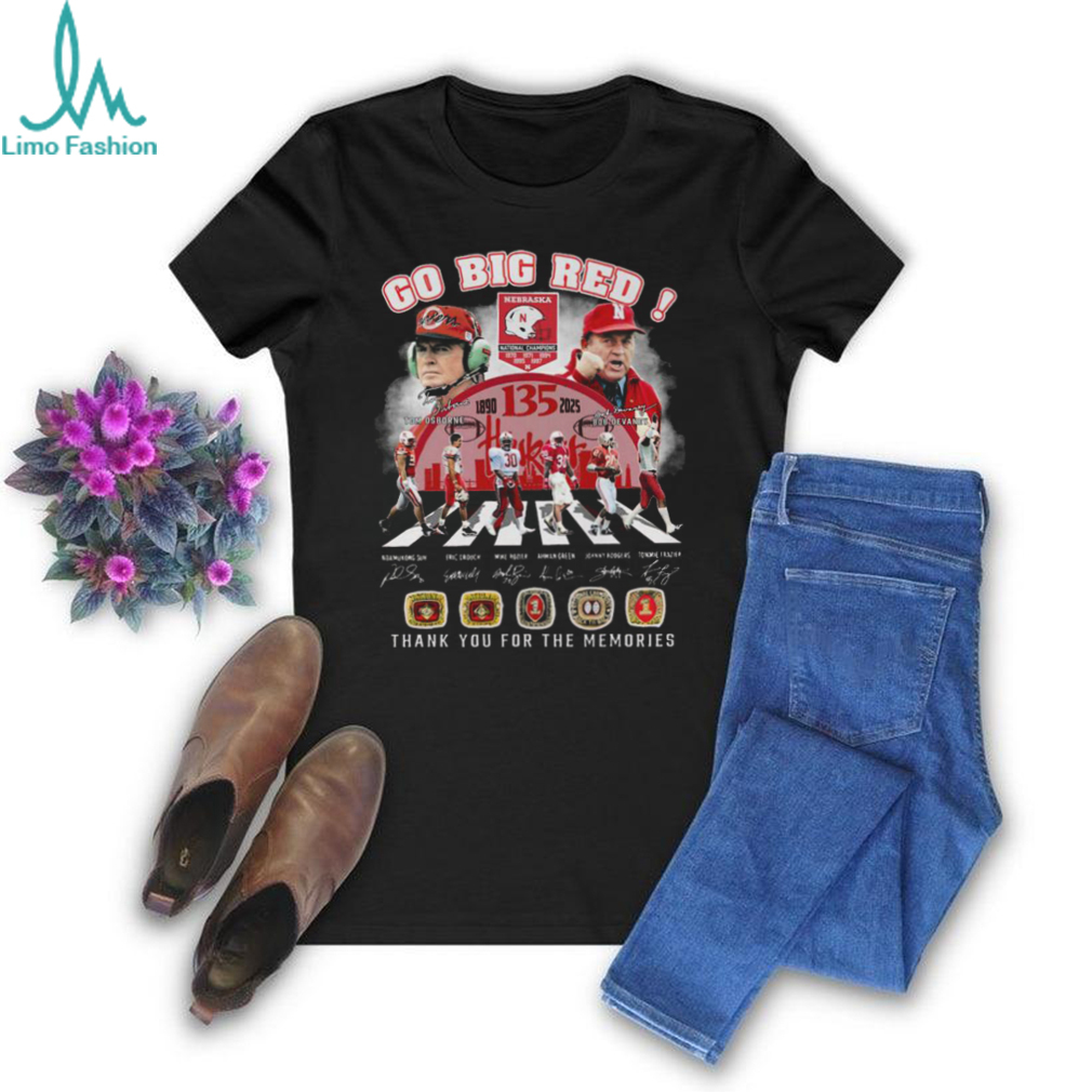 Nebraska Cornhuskers Football Go Big Red 135th 1890 2025 Anniversary T Shirt Nebraska Cornhuskers Football Go Big Red 135th 1890 2025 Anniversary T Shirt