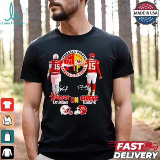 Nebraska Huskers on Saturdays and Kansas City Chiefs on Sundays shirt