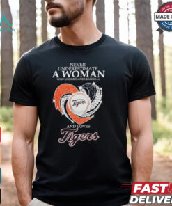 Never Underestimate A Woman Who Understands Baseball And Loves Detroit Tigers X Diamonds Shirt