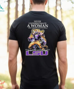 Never Underestimate A Woman Who Understands Football And Loves LSU Tigers Mascot Shirt