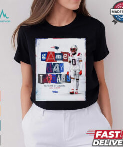 New England Patriots Same Day Threads Patriots At Jacksonville Jaguars White On Silver Poster t shirt