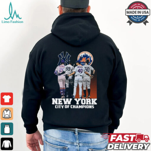 New York City Of Champions New York Yankees And New York Mets Signatures 2024 T shirt