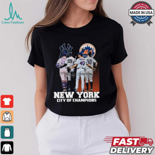 New York City Of Champions New York Yankees And New York Mets Signatures 2024 T shirt