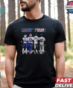 New York City Sports Buffalo Bills And New York Yankees Diggs Allen Aaron Judge And Anthony Rizzo Signatures 2024 T shirt