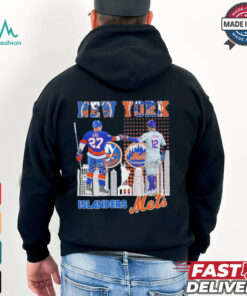 New York Islanders Anders Lee x New York Mets Francisco Lindor skyline shirt