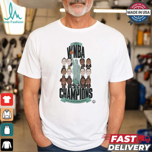 New York Liberty 2024 WNBA Finals Champions Teammates Roster Shirt