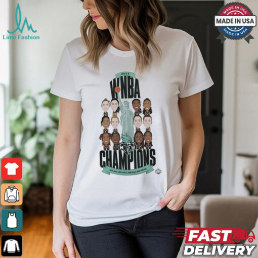 New York Liberty 2024 WNBA Finals Champions Teammates Roster Shirt