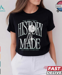 New York Liberty Stadium Essentials 2024 Wnba Finals Champions History Made Roster Signature Shirt