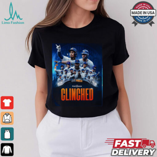 New York Mets 2024 MLB Postseason Clinched Citi Field shirt