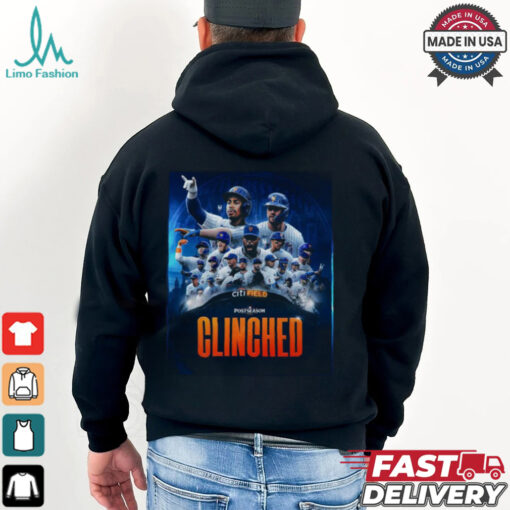 New York Mets 2024 MLB Postseason Clinched Citi Field shirt