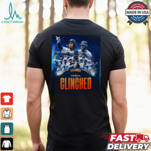 New York Mets 2024 MLB Postseason Clinched Citi Field shirt