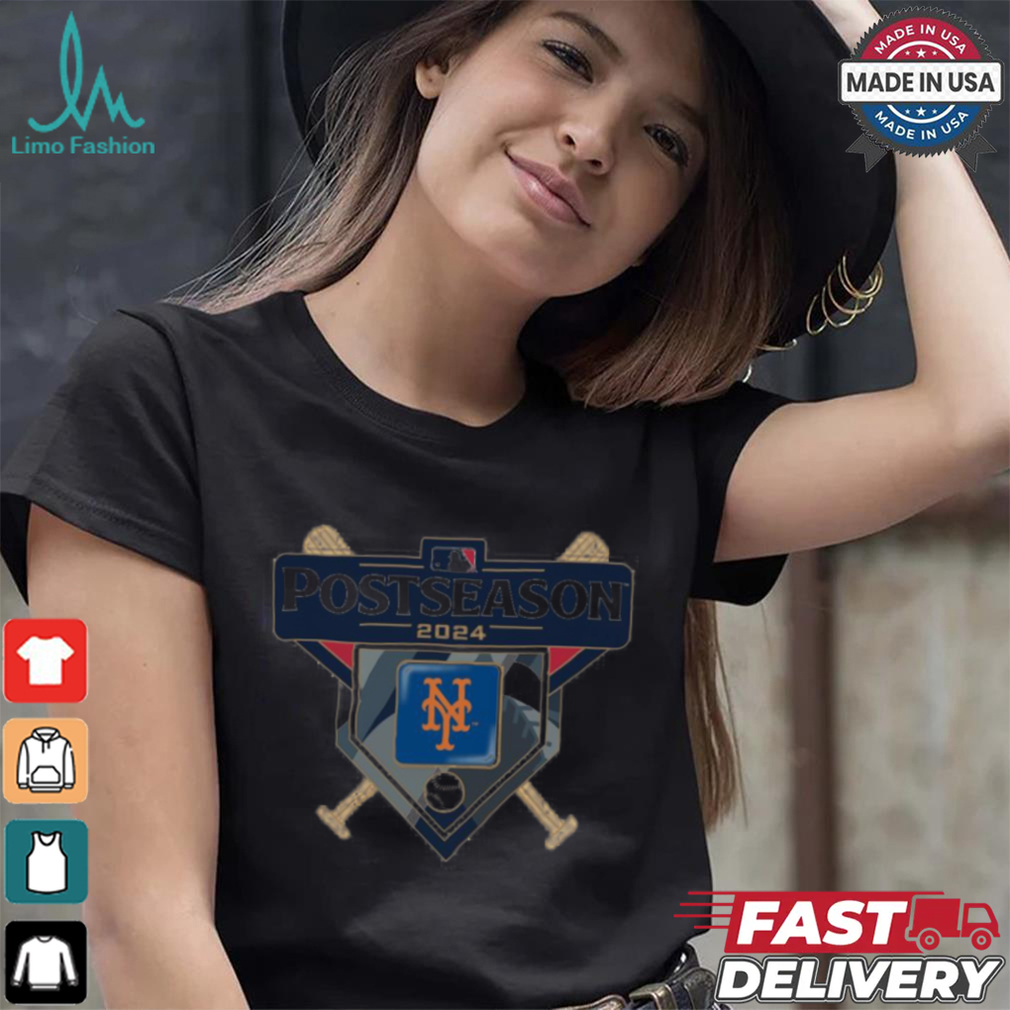 New York Mets 2024 MLB Postseason logo t shirt New York Mets 2024 MLB Postseason logo t shirt