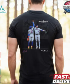 New York Mets Harrison Bader & Francisco Lindor 2024 MLB Postseason Moments T Shirt