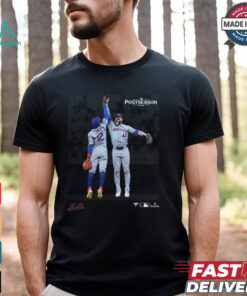 New York Mets Harrison Bader & Francisco Lindor 2024 MLB Postseason Moments T Shirt