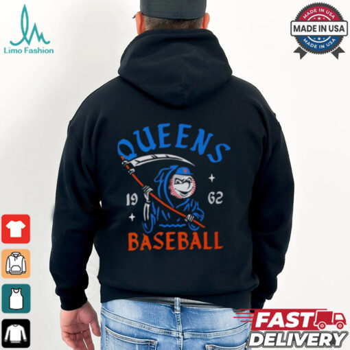 New York Mets Mr. Met Grim Reaper Queens Baseball 1962 Tee shirt