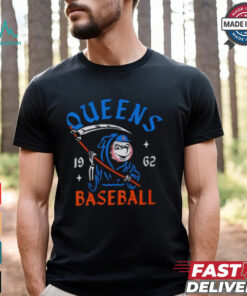 New York Mets Mr. Met Grim Reaper Queens Baseball 1962 Tee shirt