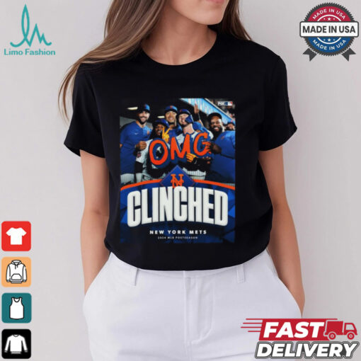 New York Mets OMG 2024 MLB Postseason Clinched shirt