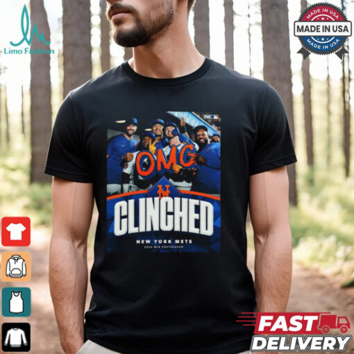 New York Mets OMG 2024 MLB Postseason Clinched shirt