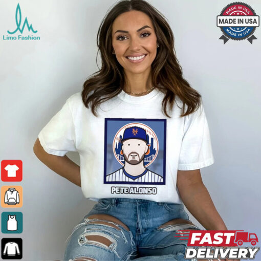 New York Mets Pete Alonso cartoon card photo shirt