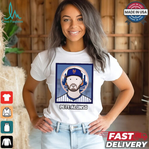 New York Mets Pete Alonso cartoon card photo shirt