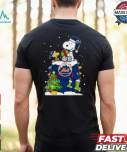 New York Mets Snoopy And Woodstock Merry Christmas 2024 T shirt