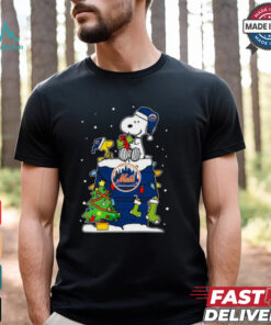 New York Mets Snoopy And Woodstock Merry Christmas 2024 T shirt