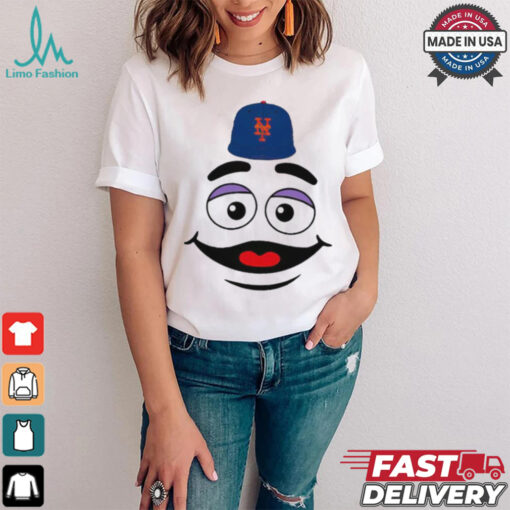 New York Mets grimace face smile victory gameday shirt