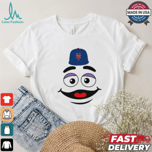 New York Mets grimace face smile victory gameday shirt