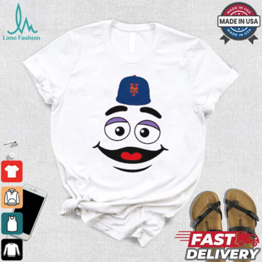 New York Mets grimace face smile victory gameday shirt
